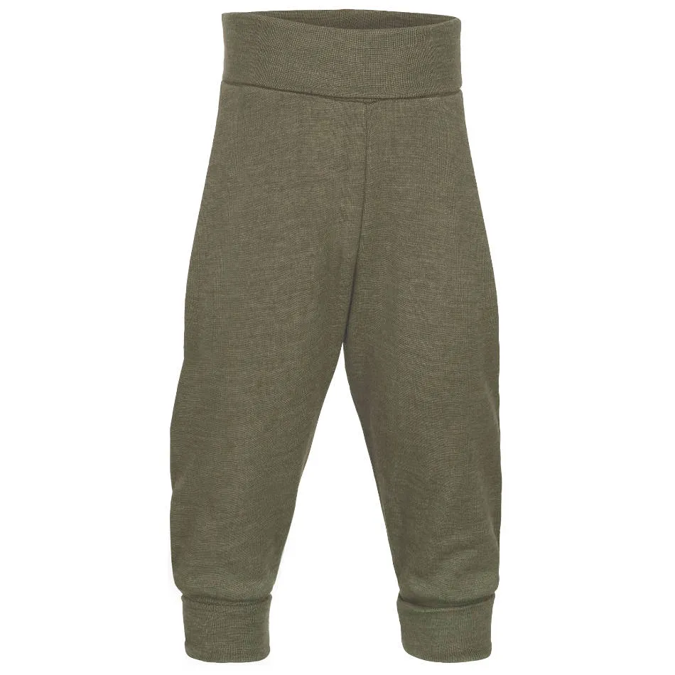 Baby-Hose Wolle-Seide in Olive
