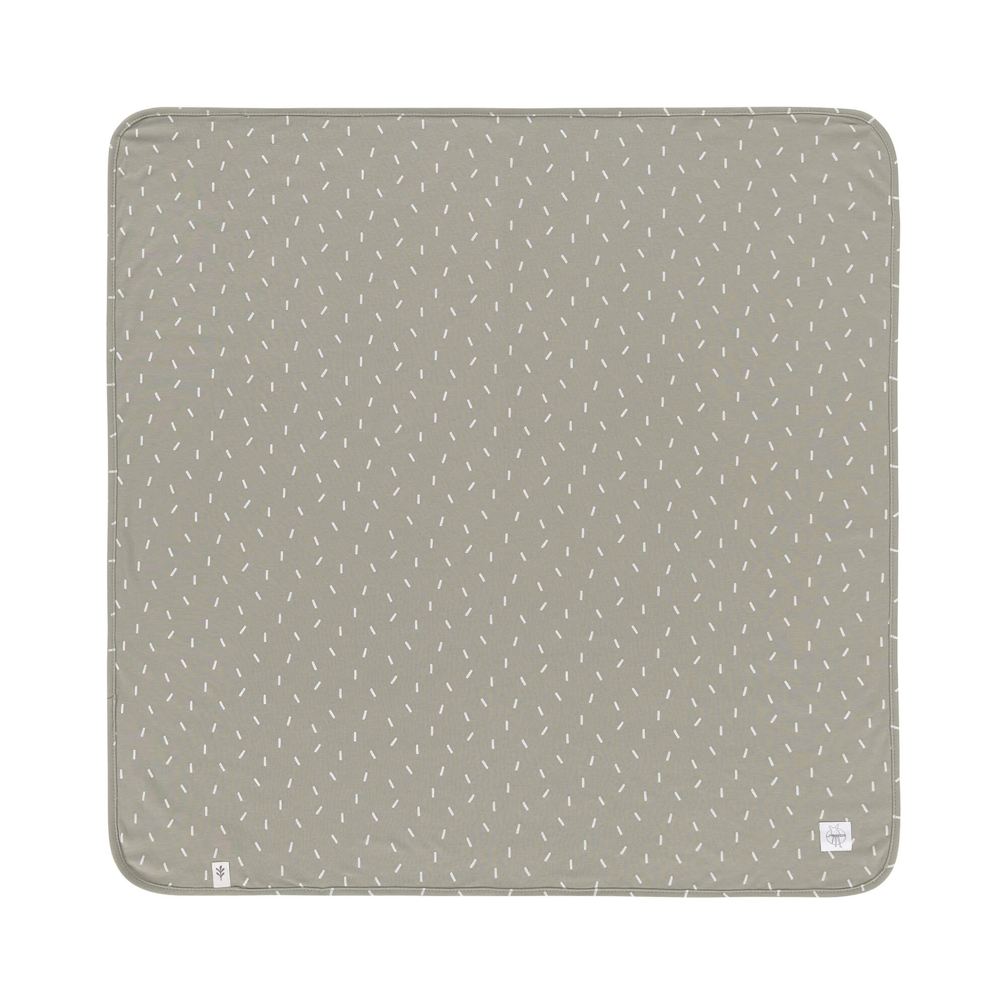 Baby-Decke GOTS "Olive Speckles"  80x80 cm kiglu-laessig-decke-olive1