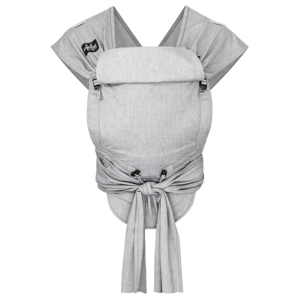 Babytrage Hop-Tye Buckle Hellgrau hoppediz babytrage hop tye buckle grau meliert 01
