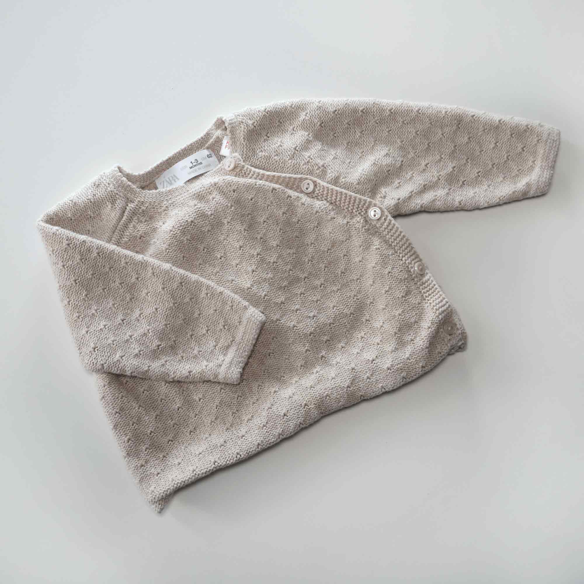 Second Hand - Strickpullover mit Strickdetails und Knopfleiste beige KIGLU-ZARA-STRICKPULLOVERMITKNOPFLEISTEBEIGE-1