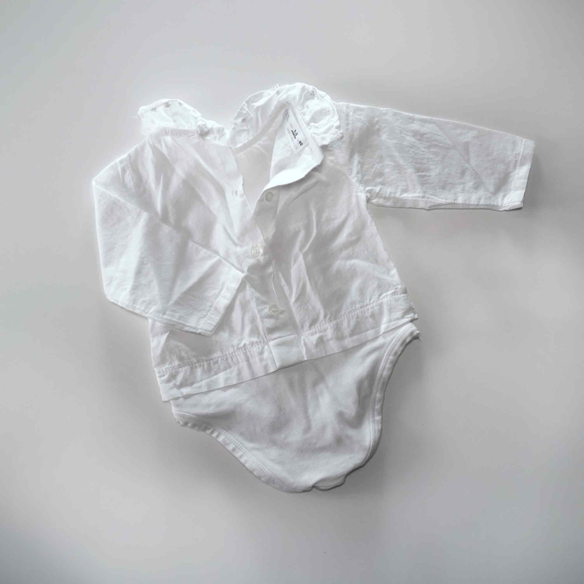 Second Hand - Langarmbody im Blusenstil KIGLU-ZARA-BLUSEWEISS-2