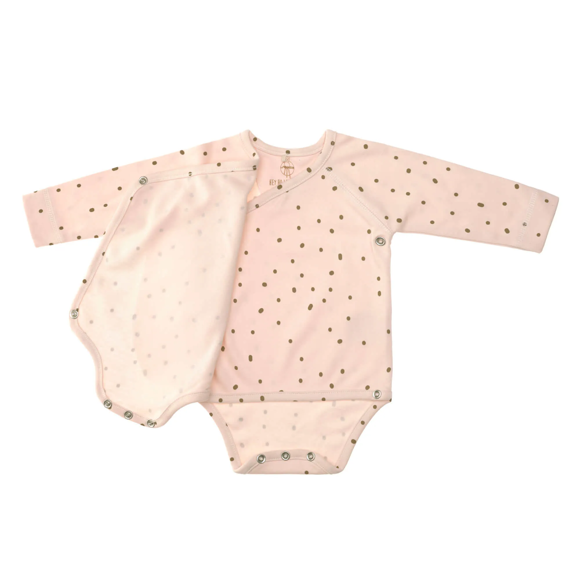 Langarm Baby-Body GOTS "Dots Pink Powder"