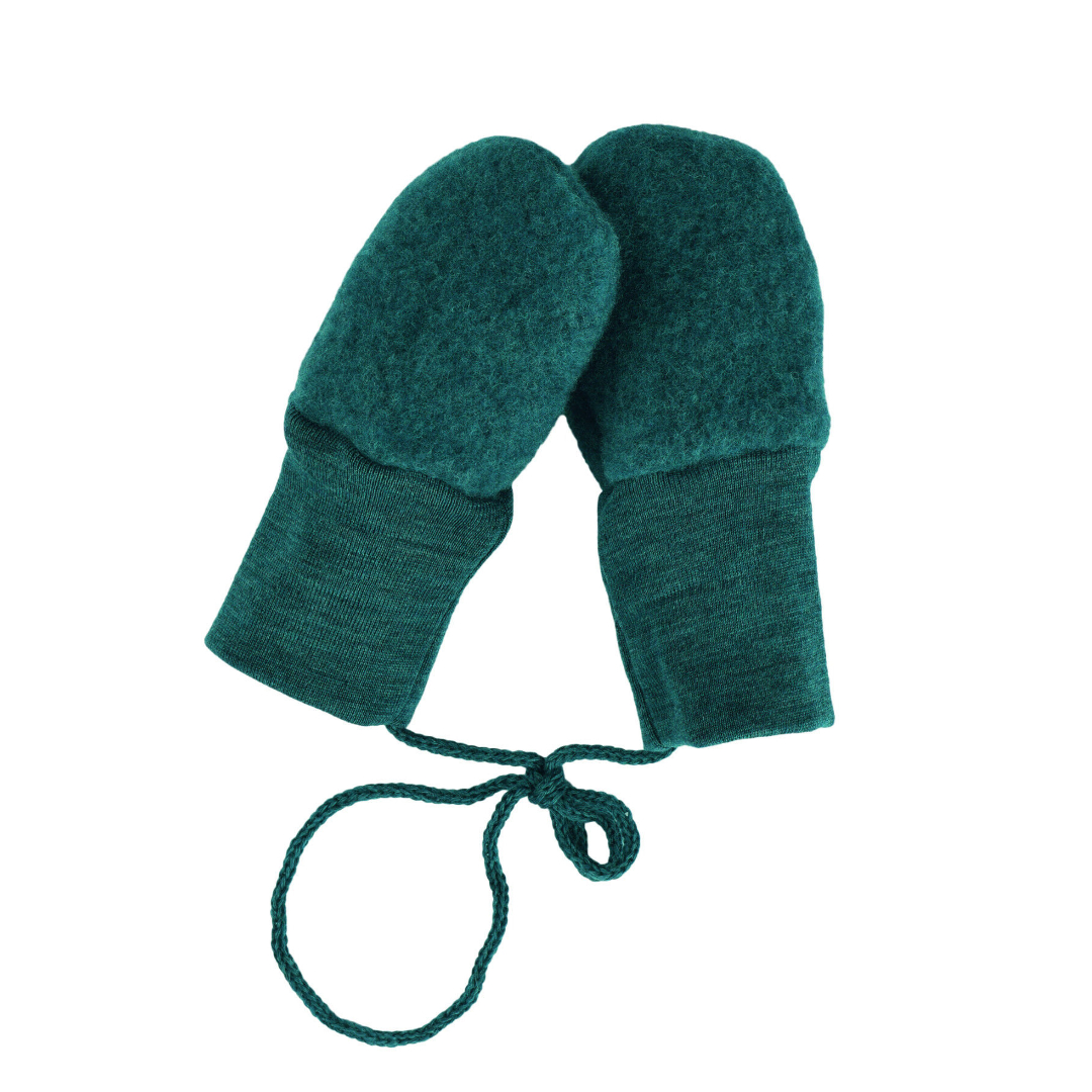 Bio Merino Baby-Handschuhe Petrol Melange merino-handschuhe-petrol