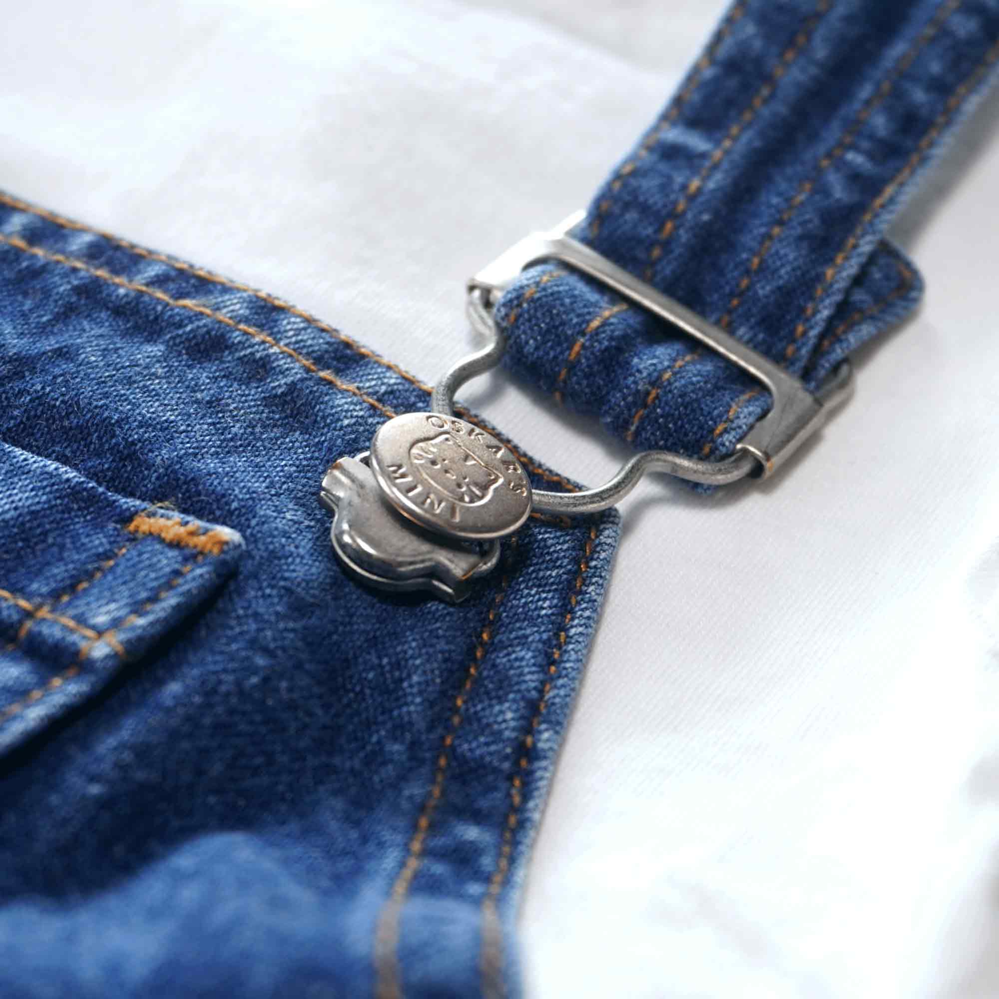 Second Hand - Set aus Oskar's Mini Latzhose blau und weißes Shirt 