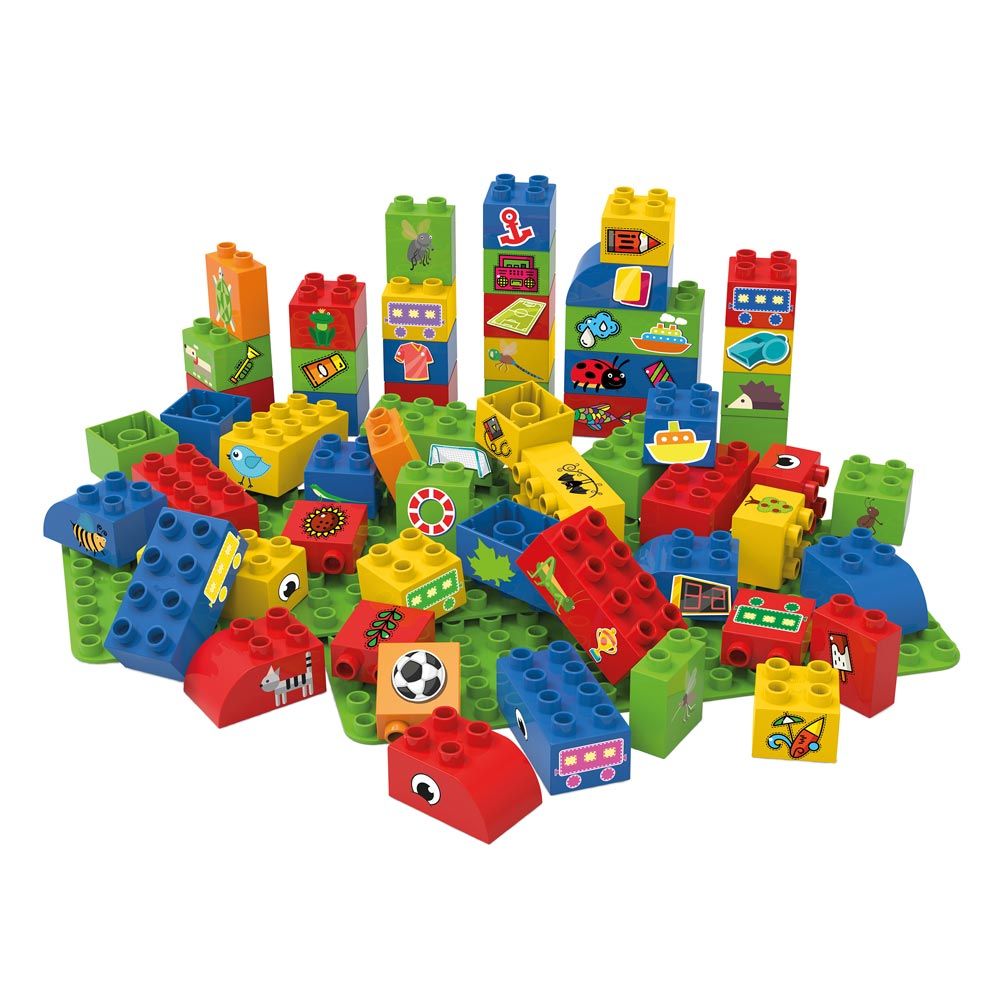 Entdecker-Set Symbole Freizeit mit 2 Basisplatten BB-0008 kiglu-biobuddy-bausteine107