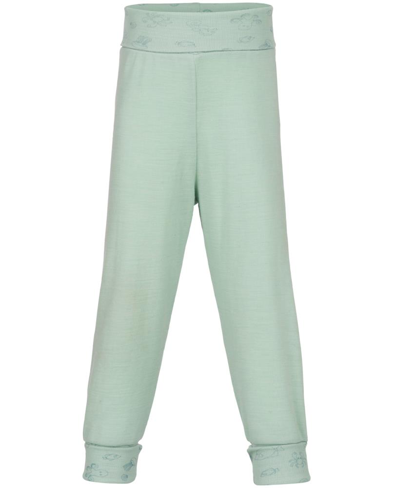 Baby-Hose Wolle-Seide in Mint mit Unterwasser Motiv ENGEL-KLEIDUNG6