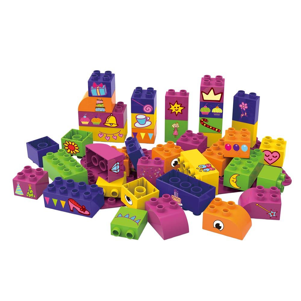 Entdecker-Set Symbole Party mit Basisplatte BB-0007 kiglu-biobuddy-bausteine110