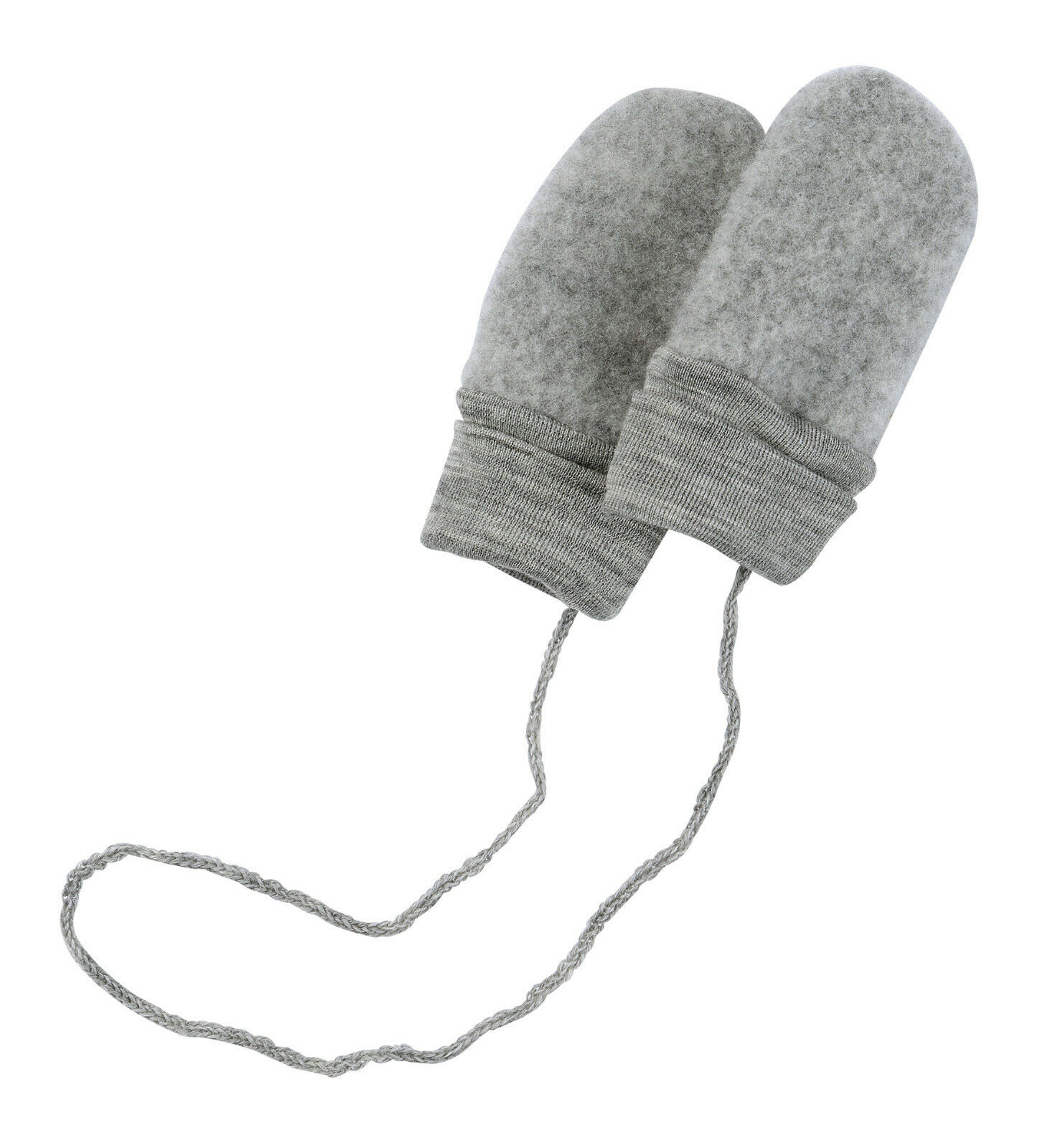 Bio Merino Baby-Handschuhe Hellgrau Melange engel-handschuhe