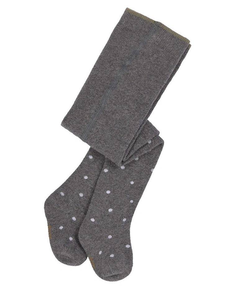 Strumpfhose aus Bio-Baumwolle GOTS  "Dots Anthracite" strumpfhose-dots-in-anthrazit-599933874.jpg