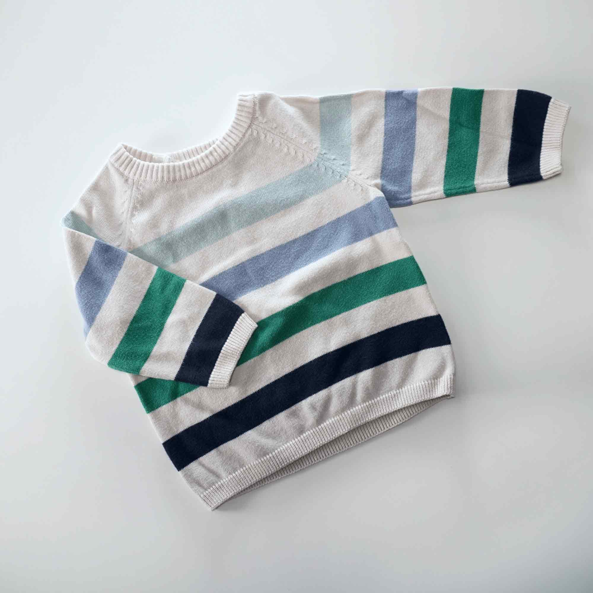 Second Hand - Gestreifter Baumwoll-Feinstrickpullover KIGLU-HM-GESTREIFTERFEINSTRICKPULLOVER-1