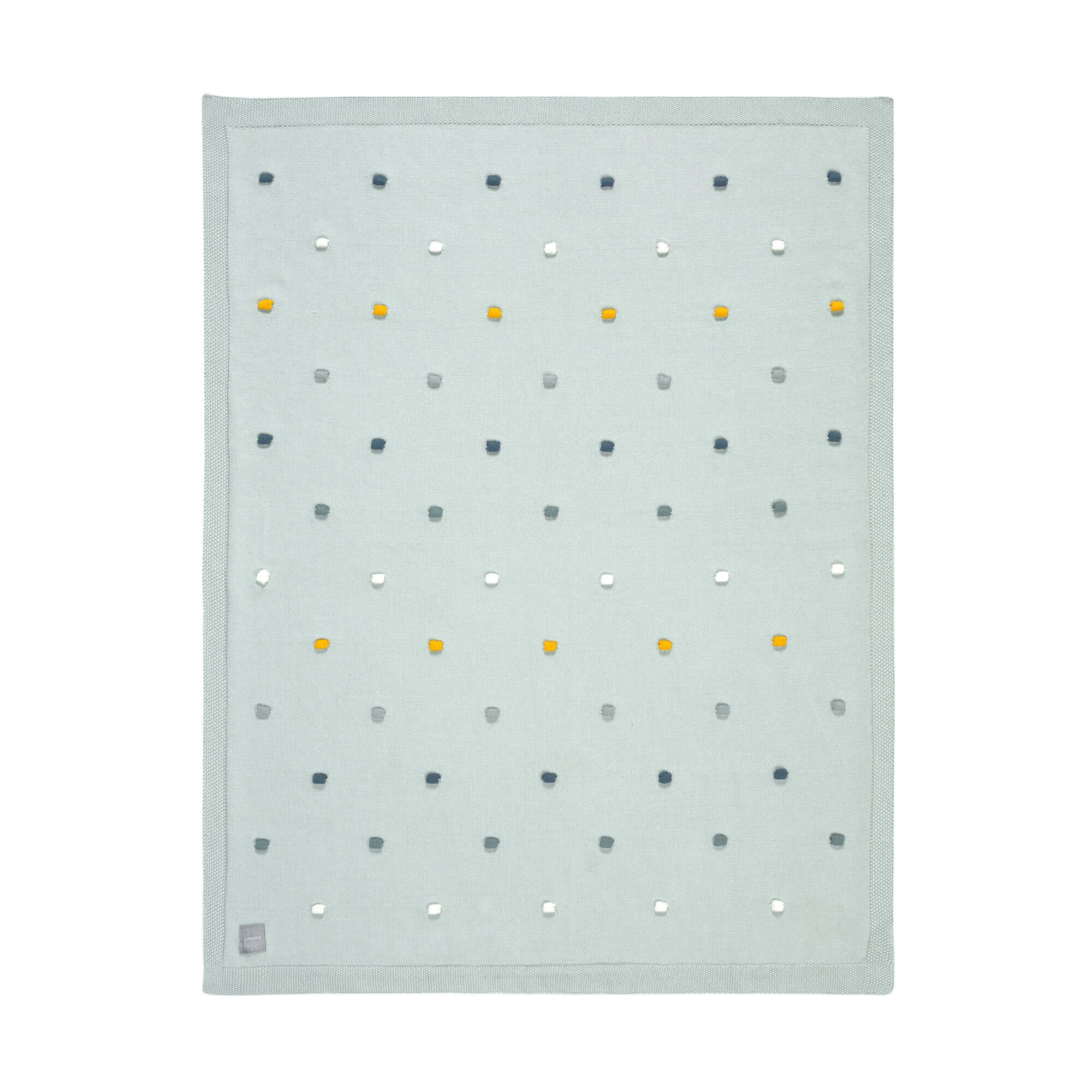 Baby-Decke GOTS "Dots Dusty Mint" 80x100 cm Kiglu Lassig-Decke-Mint (1)