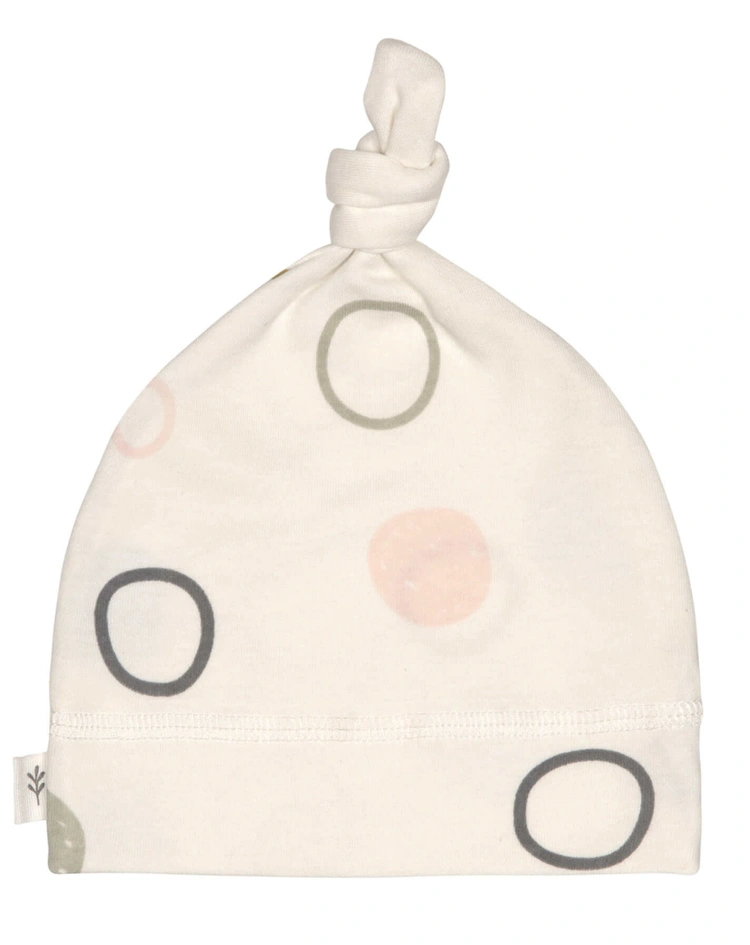 Baby-Mütze aus 100% Bio-Baumwolle GOTS "Offwhite Circles"