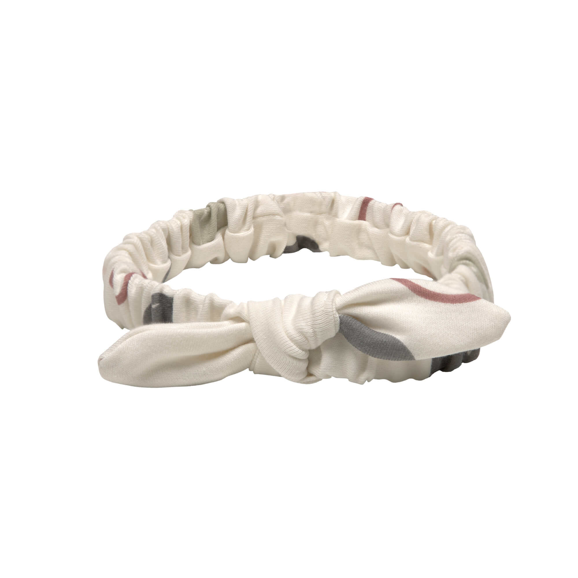 Baby-Stirnband aus 100% Bio-Baumwolle GOTS - "Circles Offwhite" kiglu-laessig-stirnband-offwhite