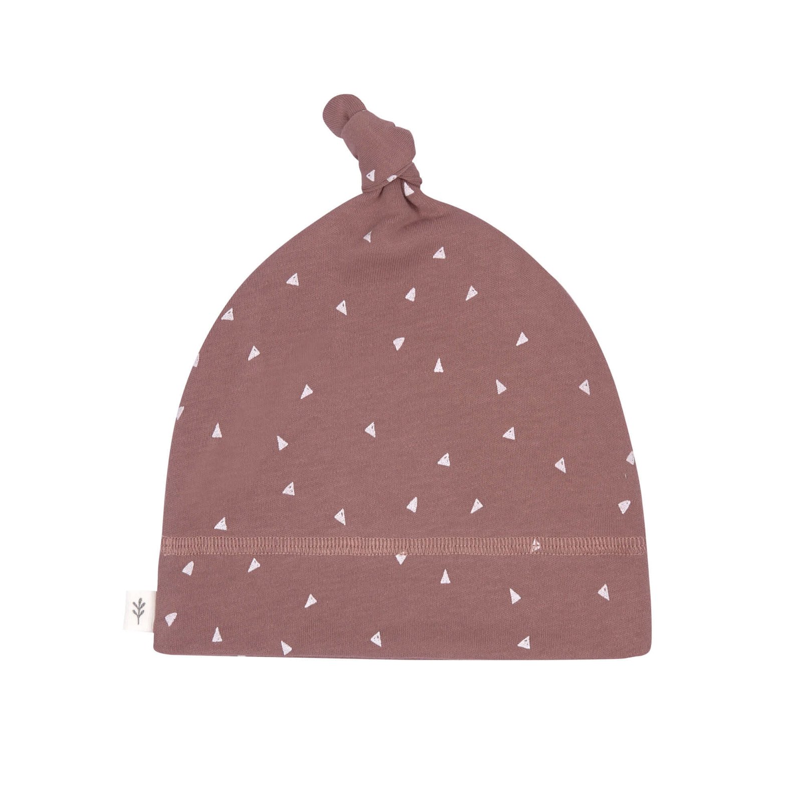Baby-Mütze aus 100% Bio-Baumwolle GOTS  "Cinnamon Triangl" laessig-baby-muetze-gr-50-56-cinnamon-2~2