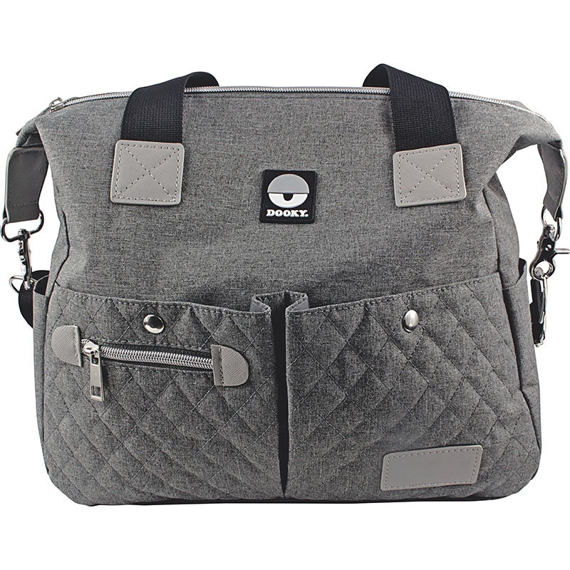 Dooky - Wickeltasche / Umhängetasche - Grau meliert KIGLU-DOOKY-WICKELTASCHE2