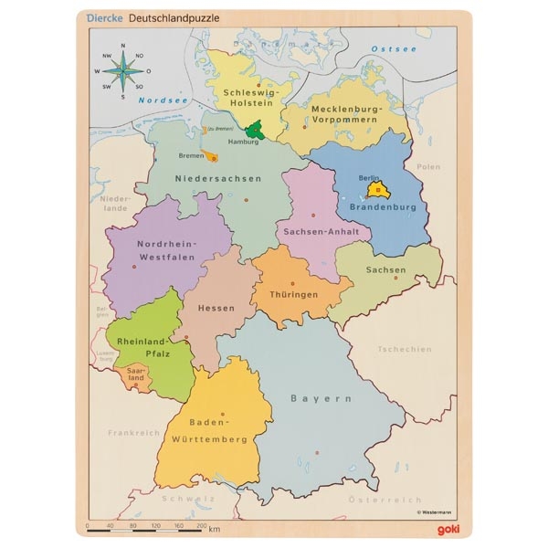Goki Deutschland Puzzle KIGLU-GOKI-PUZZLE-DEUTSCHLAND