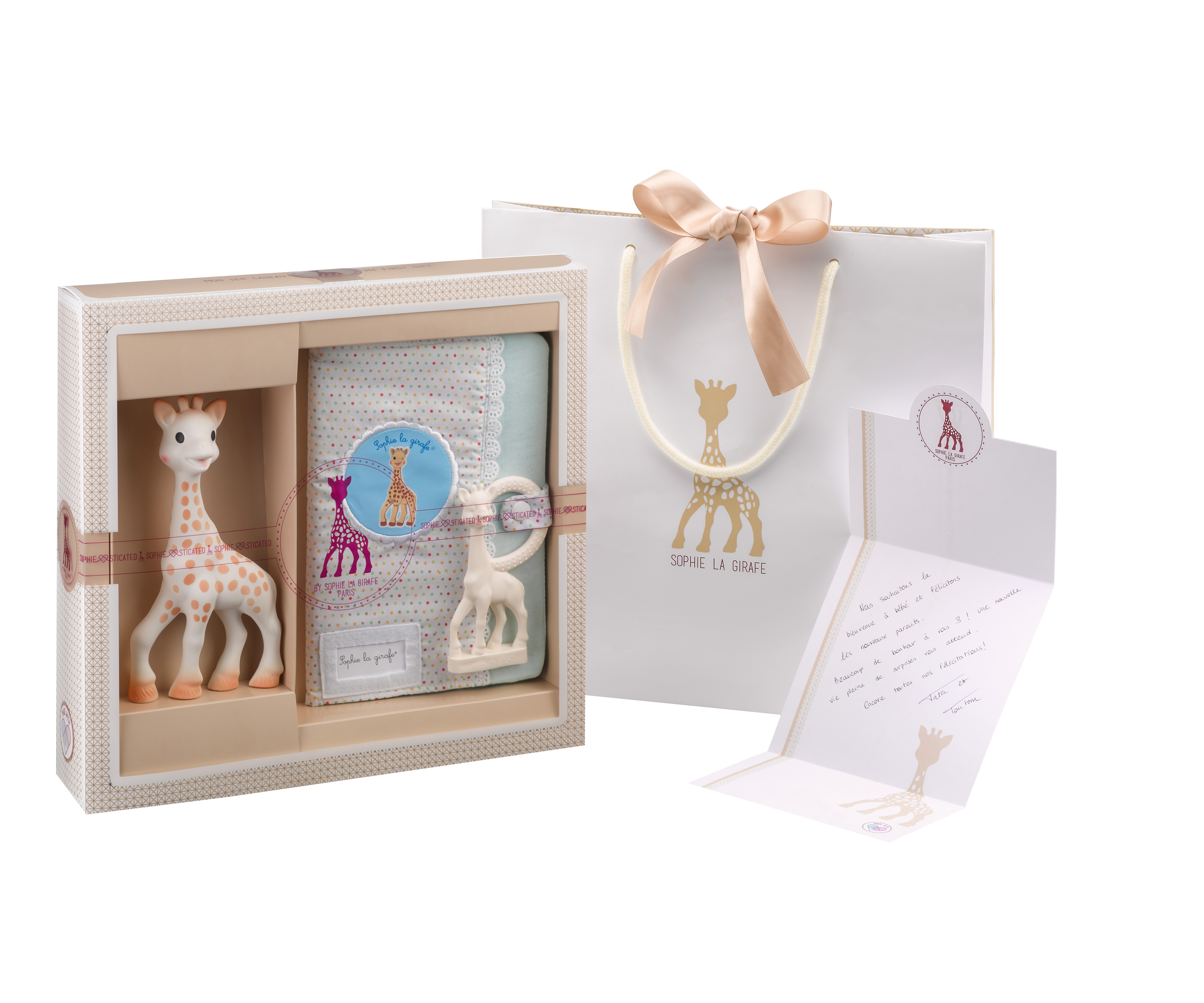Sophie la girafe Sophiesticated Willkommensgruß Set KIGLU-SOPHIELAGIRAFE-GESCHENKSET-1