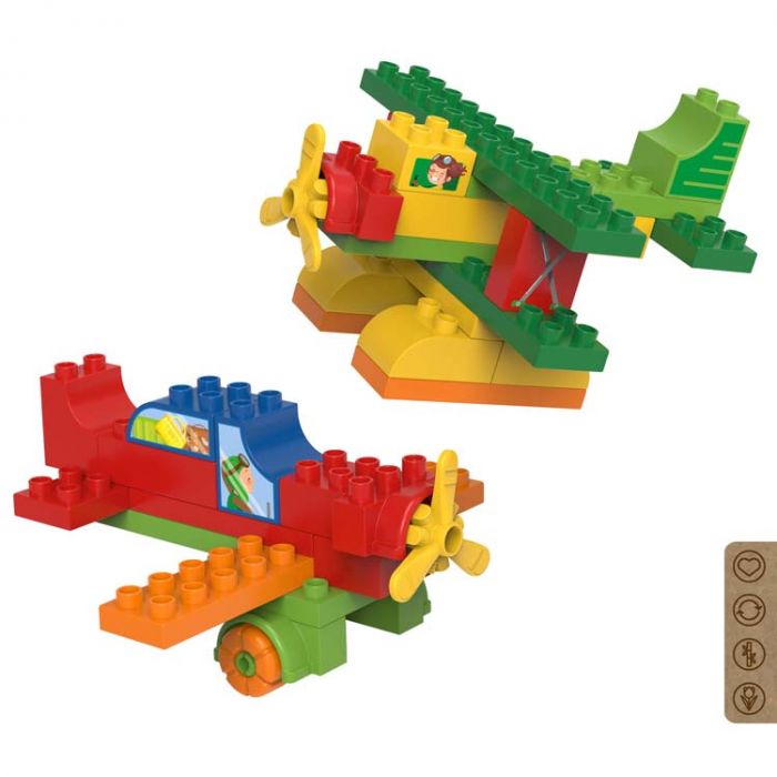 Entdecker-Set Flugzeuge BB-0240 kiglu-biobuddy-bausteine45