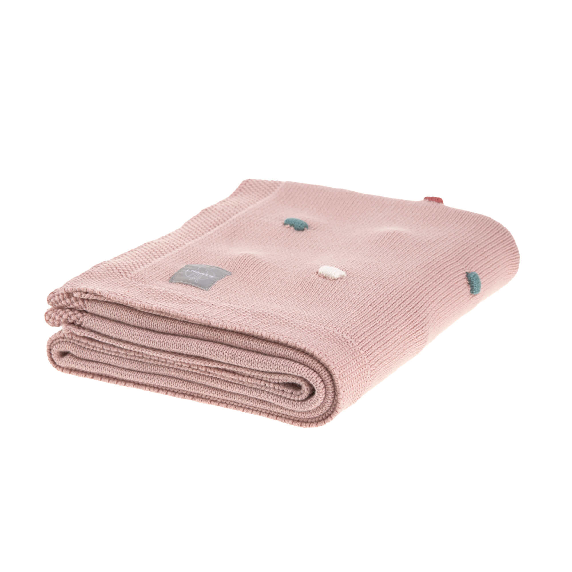 Baby-Decke GOTS "Dots Dusty Pink" 80x100 cm 